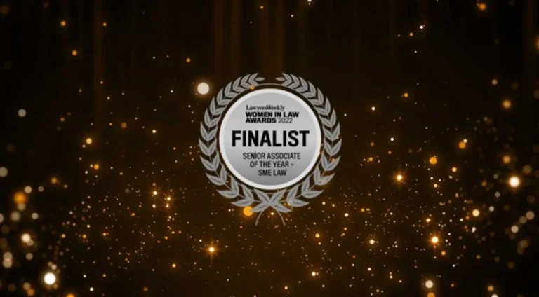 Honoured to be a Lawyers Weekly Women in Law Award Finalist